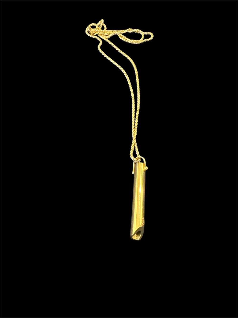 Komuso Gold Tone Cylindrical Pendant Necklace - Women's and Mens Jewelry